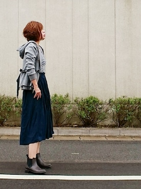 「FREAK'S STORE（フリークスストア）のアイテム（レインシューズ）」を使った、98mayuさん（レディース・157cm）の秋コーディネート