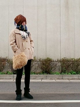「VIA BUS STOP（ヴィアバスストップ）のアイテム」を使った、98mayuさん（レディース・157cm）の秋コーディネート