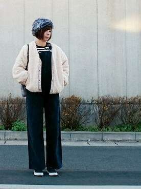 「NIKE（ナイキ）のアイテム（スリッポン）」を使った、98mayuさん（レディース・157cm）の冬コーディネート