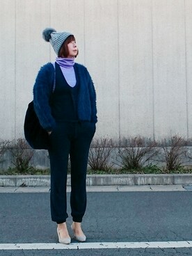 「Luz Llena (NEY)（ラズレナニー）のアイテム」を使った、98mayuさん（レディース・157cm）の冬コーディネート