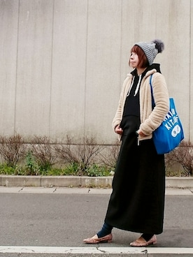 「Luz Llena (NEY)（ラズレナニー）のアイテム」を使った、98mayuさん（レディース・157cm）の冬コーディネート