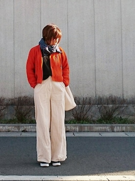 「SLOBE IENA（スローブイエナ）のアイテム（つなぎ/オールインワン）」を使った、98mayuさん（レディース・157cm）の春コーディネート