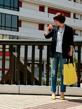 「And A（アンドエー）のアイテム（アクセサリー）」を使った、98mayuさん（レディース・157cm）の春コーディネート