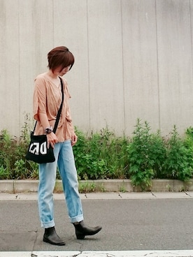 「FREAK'S STORE（フリークスストア）のアイテム（レインシューズ）」を使った、98mayuさん（レディース・157cm）の春コーディネート