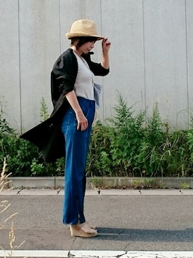 「MEDE19F（メデジュウキュウ）のアイテム（タンクトップ）」を使った、98mayuさん（レディース・157cm）の夏コーディネート