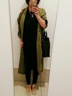 「And A（アンドエー）のアイテム（アクセサリー）」を使った、98mayuさん（レディース・157cm）の秋コーディネート