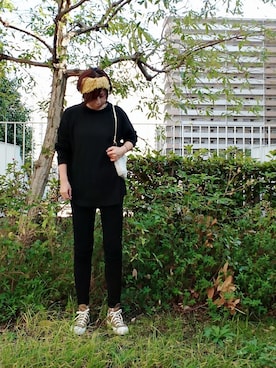 「MEDE19F（メデジュウキュウ）のアイテム（Tシャツ/カットソー）」を使った、98mayuさん（レディース・157cm）の秋コーディネート