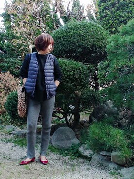 「MEDE19F（メデジュウキュウ）のアイテム（Tシャツ/カットソー）」を使った、98mayuさん（レディース・157cm）の秋コーディネート