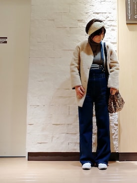 「2018マイベストコーデ」｜「アイテム（ムートンコート）」を使った、98mayuさん（レディース・157cm）の冬コーディネート