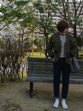 「CONVERSE（コンバース）の【CONVERSE (コンバース)】 SLIP ||| OX 　スリッポンスニーカー（スニーカー、ホワイト系）」を使った、98mayuさん（レディース・157cm）の春コーディネート