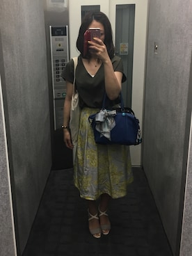 「GABS（ガブス）のアイテム（バッグ）」を使った、mariさん（レディース・161cm）の夏コーディネート
