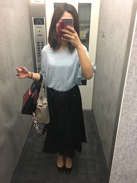 「Lazy Swan（レイジースワン）のアイテム」を使った、mariさん（レディース・161cm）の夏コーディネート