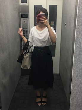 「Lazy Swan（レイジースワン）のアイテム」を使った、mariさん（レディース・161cm）の夏コーディネート