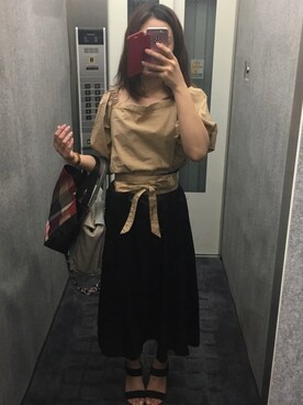 「Lazy Swan（レイジースワン）のアイテム」を使った、mariさん（レディース・161cm）の夏コーディネート