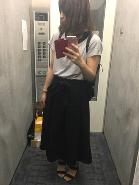 「Lazy Swan（レイジースワン）のアイテム」を使った、mariさん（レディース・161cm）の夏コーディネート
