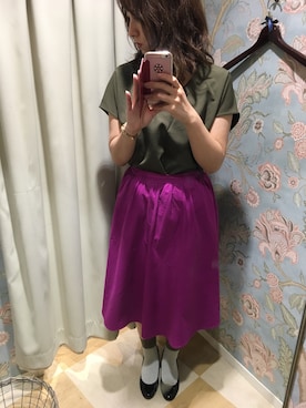 「Lazy Swan（レイジースワン）のアイテム」を使った、mariさん（レディース・161cm）の夏コーディネート