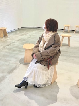 「Kastane」｜「アイテム（ムートンコート）」を使った、87さん（レディース・155cm）の冬コーディネート