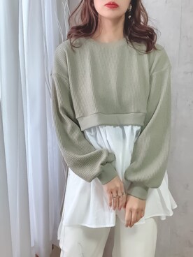 「ピスタチオ」｜「アイテム（その他トップス）」を使った、 mayaさん（レディース・165cm）の冬コーディネート