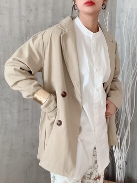「ペイント」｜「アイテム（ジャケット/アウター）」を使った、 mayaさん（レディース・165cm）の春コーディネート