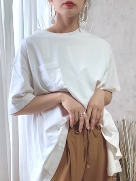 「フレアＴシャツ」｜ mayaさん（レディース・165cm）の春コーディネート