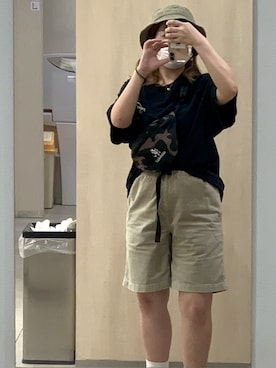 「Ocean Pacific（オーシャンパシフィック）のアイテム（帽子）」を使った、テンさんさん（レディース・157cm）の夏コーディネート