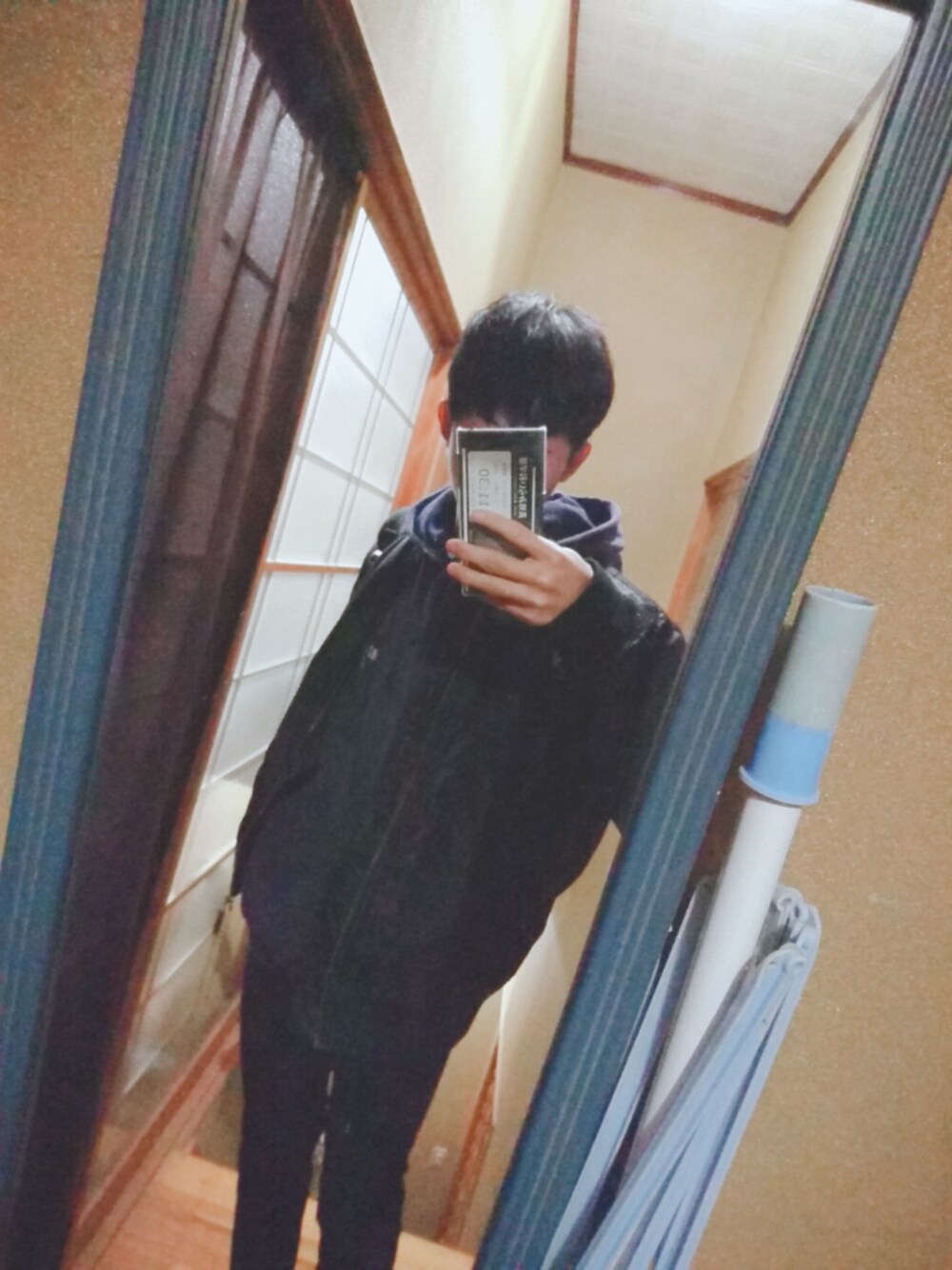 「GUのアイテム（MA-1、ブラック系）」を使った、仁モンさん（メンズ・165cm）の冬コーディネートの1枚目の写真