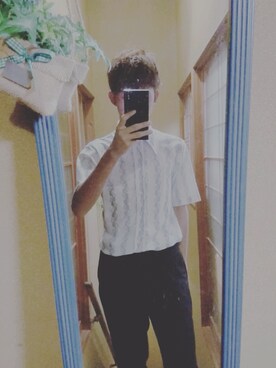 「アイテム（スラックス）」を使った、仁モンさん（メンズ・165cm・10代）の夏コーディネート