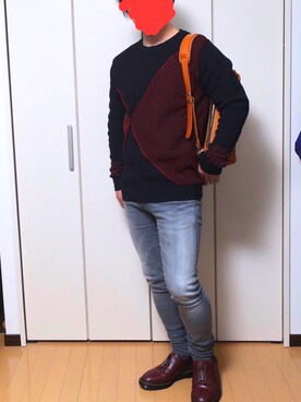 「ざつくり二ツト」｜まささん（メンズ・166cm）の冬コーディネート