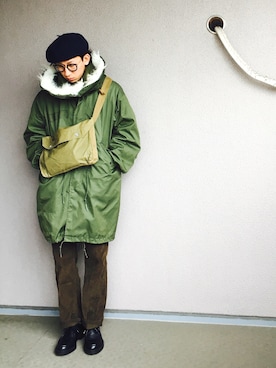 「ワーク」｜「アイテム（モッズコート）」を使った、ASKさん（メンズ・172cm）の冬コーディネート