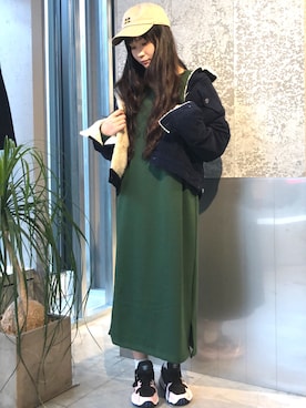 「ジージャン」｜「アイテム（その他アウター）」を使った、NUIさん（レディース・158cm）の秋コーディネート