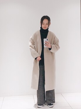 「koe（コエ）のアイテム（その他アウター）」を使った、NUIさん（レディース・158cm）の冬コーディネート