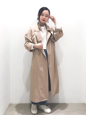 「koe（コエ）のアイテム（トレンチコート）」を使った、NUIさん（レディース・158cm）の春コーディネート