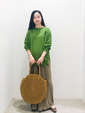 「サークルバッグ」｜「アイテム（パンプス）」を使った、NUIさん（レディース・158cm）の春コーディネート