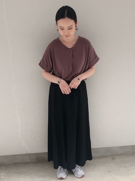 「koe（コエ）のアイテム（リング）」を使った、NUIさん（レディース・158cm）の夏コーディネート