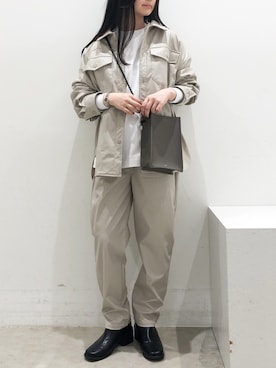 「春物」｜「アイテム（ブルゾン）」を使った、NUIさん（レディース・158cm）の冬コーディネート