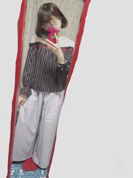 「axes femme（アクシーズファム）のアイテム（その他トップス）」を使った、まやたかさん（レディース・166cm）の夏コーディネート