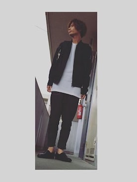 「MK MICHEL KLEIN HOMME （エムケーミッシェルクランオム）のアイテム（ブルゾン）」を使った、shimo_kouさん（メンズ・165cm）の冬コーディネート