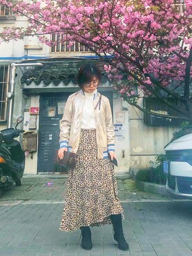 「CHARLES & KEITH（チャールズ & キース）のアイテム（財布/小物）」を使った、-朝和色さん（レディース・151cm）の春コーディネート