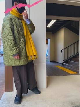 「クリスマス」｜「アイテム（ノーカラージャケット）」を使った、けいたさん（メンズ・169cm）の冬コーディネート