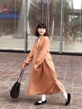 「WEAR」｜「アイテム（ワンピース/ドレス）」を使った、komeimeiさん（レディース・158cm）の春コーディネート