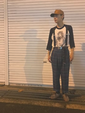 「MCM（エムシーエム）のアイテム（キャップ）」を使った、yuma!さん（メンズ・174cm）の秋コーディネート