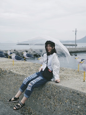 「FRAY I.D（フレイアイディー）のアイテム（帽子）」を使った、chelmeciciさん（レディース・167cm）の春コーディネート