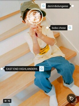 「bobo chose（ボボ チョース）のアイテム」を使った、sewariさん（キッズ・110cm）の冬コーディネート