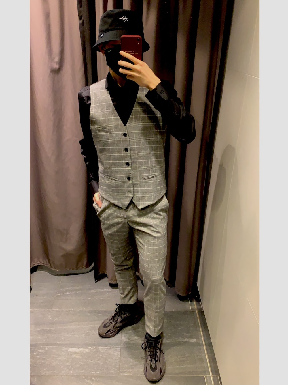「haterのアイテム（キャップ、ブラック系）」を使った、ᕼIᑎ🌹ᒍᗩIさん（メンズ・172cm）の春コーディネートの1枚目の写真