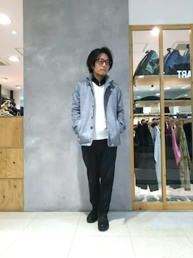 「アイテム（スラックス）」を使った、SUZUKIさん（メンズ・161cm・30代）の冬コーディネート