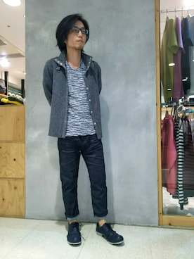 「アイテム（その他シューズ）」を使った、SUZUKIさん（メンズ・161cm・30代）の春コーディネート