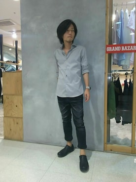 「アイテム（その他シューズ）」を使った、SUZUKIさん（メンズ・161cm）の夏コーディネート