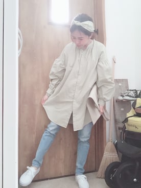 「アイテム（チュニック）」を使った、seiさん（レディース・149cm）の春コーディネート
