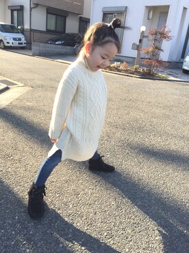 Neeeee♡さん（キッズ・100cm）の冬コーディネート