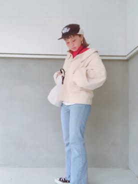 「w closet」｜「アイテム（その他アウター）」を使った、リリーさん（レディース・150cm）の冬コーディネート